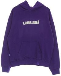 USUAL - Paarse Cracked Hoodie Lichtgewicht Sweatshirt - Lyst