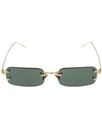Linda Farrow - Taylor C9 Zonnebril Geel Goud/Licht Goud - Lyst