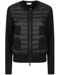 Moncler - Jassen ,Zwart ,Wol Tricot Cardigan - Lyst
