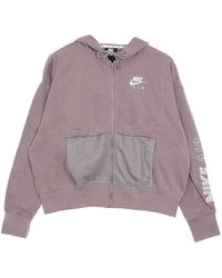 Nike - Fitness ,Paars ,Katoen Paarse Zip Hoodie Sportswear Air Top - Lyst