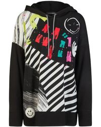 Doris Streich - Hoodies & Sweatvesten ,Zwart ,Smile Hoodie - Lyst