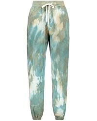 John Elliott - Broeken ,Groen ,Katoen Tie-Dye Katoenen Track-Pants - Lyst