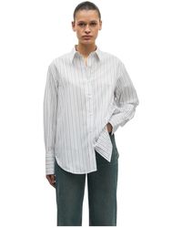 Samsøe & Samsøe - Overhemden ,Wit ,Katoen Shirt Met Lange Mouwen - Lyst