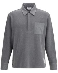 Thom Browne - Katoenen Polo Shirt Met Klassiek Design - Lyst