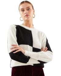 Suncoo - Truien & Vesten ,Veelkleurig ,Wol Pavati Geruite Jersey Van Wolmix - Lyst