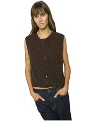 Mos Mosh - Jassen ,Bruin ,Wol Elise Loisa Wool Vest - Lyst