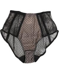 Dolce & Gabbana - Zwart Doorschijnend Polka Dot Kant Ondergoed - Lyst