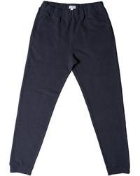 Sunspel - Broeken ,Blauw ,Katoen Loopback Trainingsbroeken - Lyst