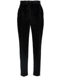 Dolce & Gabbana - Tailored Virgin Wool Blend Satin Trousers - Lyst