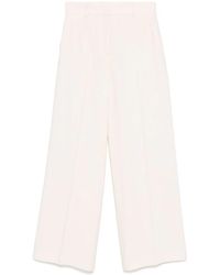 MSGM - Broeken ,Wit ,Witte Broek Met Verborgen Sluiting - Lyst