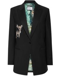 Philipp Plein - Jassen ,Zwart ,Wol Boyfriend's Fit Blazer Fairy - Lyst