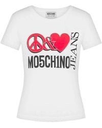 Moschino - Camiseta de manga corta con estampado de logo - Lyst
