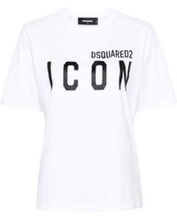 DSquared² - Logo print crew neck t-shirts y polos - Lyst