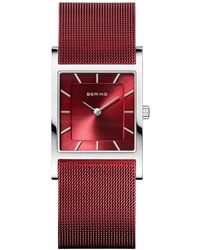 Bering - Accessoires ,Grijs Armbandhorloge Zilver, Rood Classic 10426-303-S - Lyst