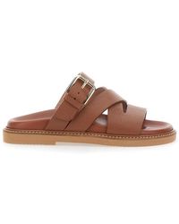 Pollini - Flache Sandalen - Lyst