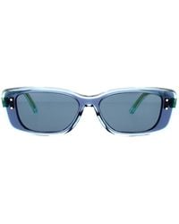 Dior - Occhiali da sole moderni e trasparenti con montatura in acetato blu e lenti sfumate blu - Lyst