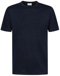 Profuomo - Tops ,Blauw ,Katoen T-Shirt Crew Neck Ss - Lyst
