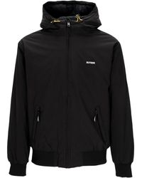 Iuter - Jassen ,Zwart ,Polyester Zwarte Shield Jas Gewatteerd Hoge Hals - Lyst
