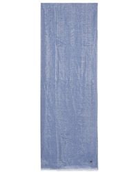 Oltre - Schal Aus Baumwollmischung Mit Lurex - Lyst