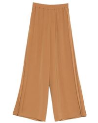 Max Mara - Envers Satin Wijde Broek - Lyst