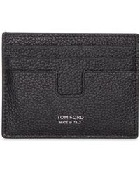 Tom Ford - Accessoires ,Zwart ,Leer Grain Leather Cardholder - Lyst