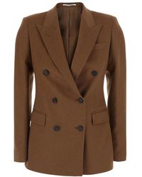 Tagliatore - Jassen ,Bruin ,Katoen Parigi Double-Breasted Jacket - Lyst