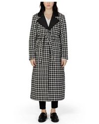 ONLY - Classico cappotto a quadri con maniche lunghe - Lyst