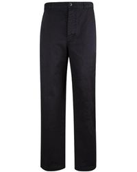 Acne Studios - Broeken ,Blauw ,Katoen Straight Broeken - Lyst