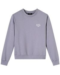 A.P.C. - Hoodies & Sweatvesten ,Paars ,Katoen Sweat Standard Rue Madame - Lyst