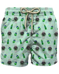 MC2 Saint Barth - Badmode ,Groen ,Polyester Lighting Micro Fantasy Zwemshorts - Lyst