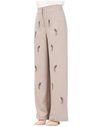 SIMONA CORSELLINI - Broeken ,Elegante Wijde Pijp Broek - Lyst