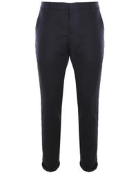 Dondup - Broeken ,Blauw ,Wol Stijlvolle Slim-Fit Broek - Lyst