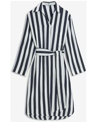 Cinque - Gestreiftes sommerkleid mit gürtel - Lyst