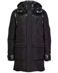 Karl Lagerfeld - Gepolsterte jacke mit abnehmbarer kapuze - schwarz - Lyst