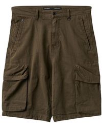 Gabba - Khaki cargo shorts mit kordelzugsaum - Lyst