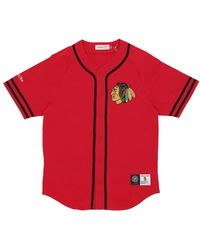 Mitchell & Ness - Fitness ,Rood ,Katoen Chicago Blackhawks Nhl Katoenen Jas - Lyst