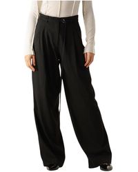 EDITED - Broeken ,Zwart ,Polyester Elna Wijde Broek - Lyst