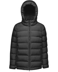 Geox - Jassen ,Zwart ,Leer Spherica Long Parka - Lyst