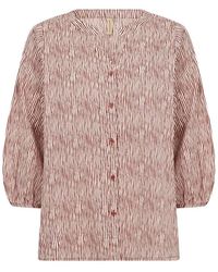 Soya Concept - Rode Streep Blouse 100% Biologisch Katoen - Lyst