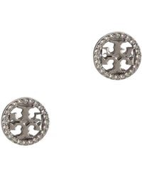 Tory Burch - Icon Pavé Stecker-Ohrringe - Lyst