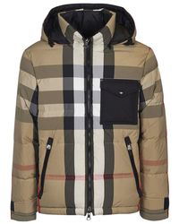 Burberry - Check reversible hooded puffer jacket - Lyst