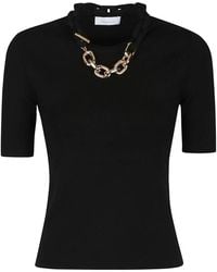 Rabanne - Tops ,Zwart ,Casual Gebreide Top - Lyst