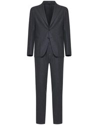 Tagliatore - Peak-Lapels Drawstring Suit - Lyst