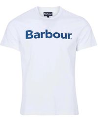 Barbour - TEE LOGO DE LOGO DE WHITE - Lyst