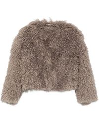 Tagliatore - Jassen ,Wit ,Faux Fur Shearling Jassen - Lyst