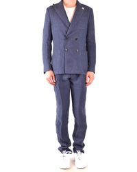 Lardini - Kostuums ,Blauw ,Wol Single Breasted Suit Set - Lyst
