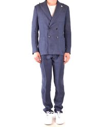 Lardini - Kostuums ,Blauw ,Wol Single Breasted Suit Set - Lyst