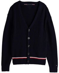 Tommy Hilfiger - Global stripe cardigan in desert sky - Lyst