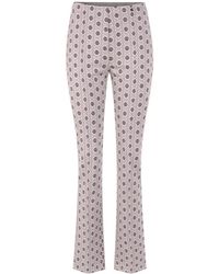 Marc Cain - Grafische Print Elastische Scubajersey Broek - Lyst