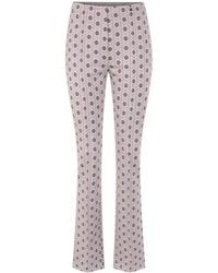 Marc Cain - Grafische Print Elastische Scubajersey Broek - Lyst